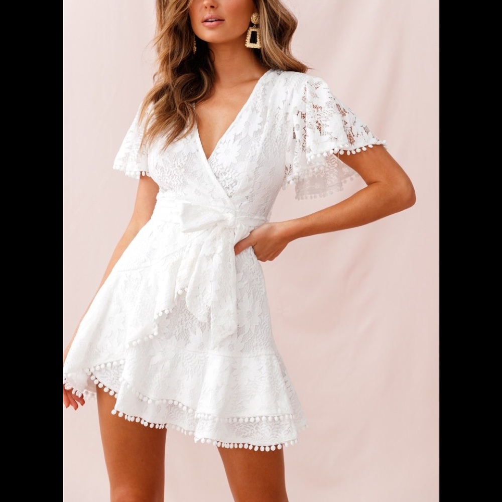 White lace dress